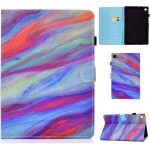 Coque Pour Samsung Galaxy Tab A8 10.5 2022/2021, Housse De Protection En Cuir Pu Tablette &Eacute;tui Smart Cover Avec R&eacute;veil/Veille Auto Pour Samsung Tab A8 (Sm-X200/Sm-X205/Sm-X207), Marbre Color&eacute; - Neuf