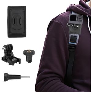 JGD-Support bandouli&egrave;re pour GoPro - Id&eacute;al pour les cam&eacute;ras d'action, compatible avec les accessoires GoPro Hero, parfait pour les aventures en plein air - Neuf