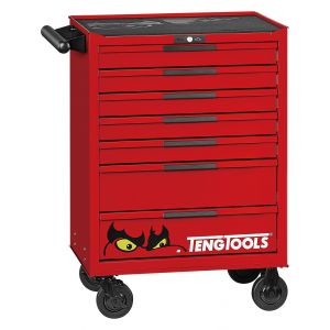 Servante d'atelier rouge 7 tiroirs mini master 628 outils Teng Tools TKW26R628T - Neuf