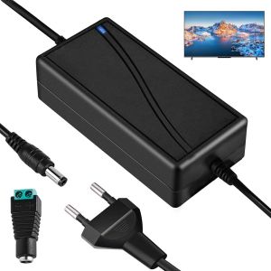 Transformateur LED Adaptateur d'alimentation 12V 5A: bande LED AC 100-240 V,prise UE,alimentation 12 V,adaptateur d'alimentation universel 5,5 x 2,5 mm,transformateur d'alimentation Enfichable - Neuf