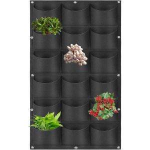 La Pendaison De Pousser Des Sacs, 18 Poches Mural Vertical Planteur, Mural Sac De Culture, Intérieure Extérieure, De Jardinage, Vertical Conteneurs De Fleurs, Pl - Neuf