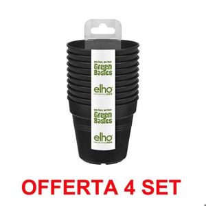 OFFERTA 4 SET 10 VASETTI GROWPOT STARTER SET LIVBLACK ELHO - Neuf