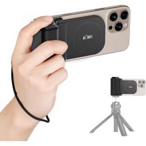 Poignée Magnétique pour iPhone 17 Pro Max Air avec Télécommande Bluetooth et Adaptateur de Trépied pour iPhone 16 15 Pro Max Andriod Smartphone Vlog Prise de Vue Vidéo - Neuf