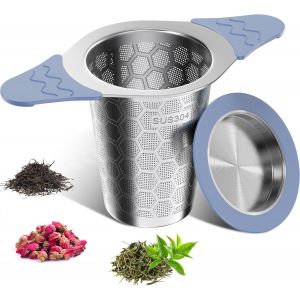 Infuseur &Agrave; Th&eacute; En Acier Inoxydable Avec Poign&eacute;e Silicone Gris - Neuf