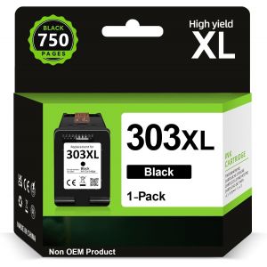 303 XL Cartouche d'encre Noire,Cartouche 303 Noir Remplacement pour Encre HP 303 Noir,Cartouche Imprimante 303XL pour HP Envy Photo 7134 7830 6232 6230 7130 6220 6234 7100 7155 7800 7834 7855 7864 - Neuf
