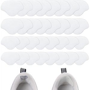 Kalanka-16 Paires De Talons R&eacute;parateurs, Rustines Auto-Adh&eacute;sives Pour Trous, Kit De R&eacute;paration De Chaussures En Cuir, Protections De Talons Pour Baskets Et Chaussures &Agrave; Talons Hauts, 2 Tailles, Blanc - Neuf