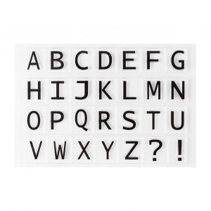 Tampon en silicone transparent avec chiffres et lettres de l'alphabet pour scrapbooking (Y2 majuscule) - Neuf