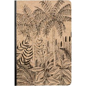 Chenquansarl-C - Un Carnet Broch&eacute; Souple Motif Nature Couverture Kraft - A5 14,8x21cm - 160 Pages Lign&eacute;es Papier Ivoire 90g - Dos Toil&eacute; - Le Cerisier Blanc - 2 Visuels, Livr Al&eacute;atoire - Neuf