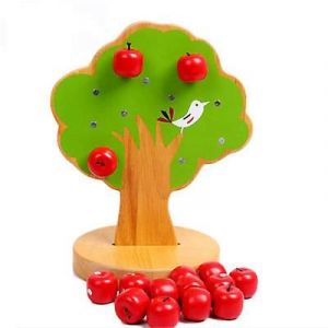 Jouet en bois pour pommier - Jouet éducatif pour l'apprentissage des nombres et des pommes. Jouets mathématiques Montessori pour enfants. - Neuf