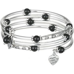 Kalanka-Bracelet En Perles Argent Pour Femmes Bracelet Enveloppant En Pierre Multicouches Un Cadeau De Bijoux Fantaisie Pour Maman Le Jour De Thanksgiving - Boîte Cadeau - Neuf