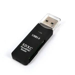 Mini lecteur de cartes multiples 2 en 1 haute vitesse,USB 3.0,carte Micro SD TF,adaptateur de clé USB mémoire ¿--Black-3.0 - Neuf