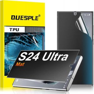 [2 Pi&egrave;ces] Mat Protection &Eacute;cran Anti Espion Pour Samsung Galaxy S24 Ultra, Anti-Empreintes, Anti-&Eacute;blouissement Matte Tpu Film Protection &Eacute;cran, Compatible Avec Lecteur D`Empreinte - Neuf