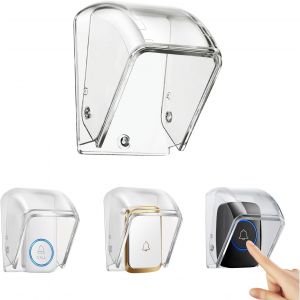 KALANKA-Couvercle &Eacute;tanche Transparente pour Bouton de Sonnette,Couvercle plastique &eacute;tanche &agrave; rabat pour sonnette ext&eacute;rieure, bo&icirc;tier facile &agrave; installer pour bouton sonnette, sonnette sans fil(9,7 x 6 - Neuf
