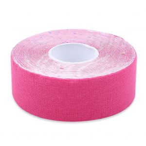 1 Rouleau De Bandage Adhesif En Coton Impermeable Pour Blessures Musculaires (Rose) - Neuf