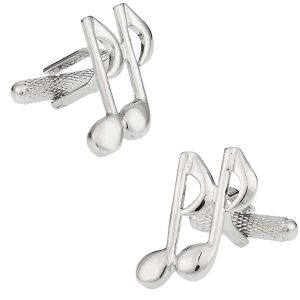Boutons De Manchette En Forme De Notes De Musique Pour Musiciens, Plaqu¿¿S Argent, Accessoires De Cravate Habill¿¿S, Cadeau ¿¿L¿¿Gant Pour Les M¿¿Lomanes - Neuf