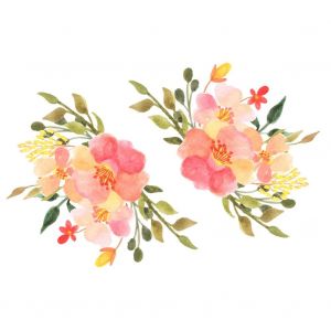 Hjlian Autocollant Mural Amovible A Motif Floral Pour Fenetre, Refrigerateur, Armoire, Decoration D'interieur (A) - Neuf