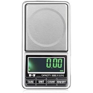 Numérique balance de Poche Portable, Léger Professionnel Multifonction Mini Échelle avec Écran LCD rétroéclairé avec Pochette de Rangement (Gris) - Gris, 100-0.01 G - Neuf