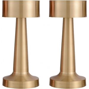 Eryi-Lampe De Table Sans Fil, 2pcs Lampe De Table Rechargeable, 3 Modes De Couleur, 1800mah Lumiere Led Sans Fil En Métal Design Charge Usb, Pour Chambre, Bureau, Salle À Manger - Neuf