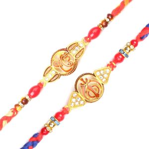 Kal-Lot De 2 Bracelets Rakhi Pour Brother Rakhi Bhai Bhabhi Bhaiya Et Bhatiji Veera Rakhi Raksha Bandhan Rakhi Ensemble Dora Bracelet Kalwa Avec Coffret Cadeau Pour Brother Sister Indian Traditional - Neuf