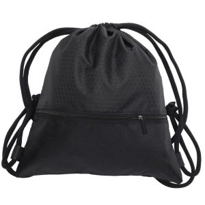 Sac a dos de basketball pour homme avec cordon de serrage, noir, en nylon. - Neuf