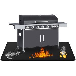 Ulteronixshop-Couverture Anti feu pour Barbecue ext&eacute;rieur, 100 x 150 cm, Tapis Anti feu Gril Ignifuge Double Face, Parfait pour Les barbecues en Plein air, Tapis de Sol ignifug&eacute; et imperm&eacute;able pour F - Neuf