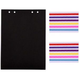MAA-Scrapbook Papiers Noirs 23.5x17.5CM, 20pcs Feuilles de Recharge Supplémentaires Livre Photo Vide pour DIY Album Photo 26.5x19CM, pour l'album `Pissenlit B¿ - Neuf