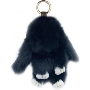 KAL-Mignon Grand. Lapin En Peluche Porte-Clés Lapin En Peluche 7 Pouces Porte-Clés Pom Poms Pendentif Sac À Main Clé De Voiture Décoration - Neuf