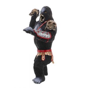 Mini figurine de gorille rouge en PVC, d¿¿coration d¿¿corative. Petite statue d'animal de la jungle. - Neuf