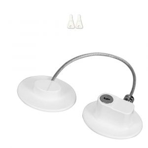 Verrou de s&eacute;curit&eacute; enfant pour r&eacute;frig&eacute;rateur avec cl&eacute;s pour placards, tiroirs, fen&ecirc;tres et portes - Installation facile - Neuf