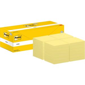Notes Autocollantes,Pack Promo De 12 Blocs + 12 Gratuits,100 Feuilles Par Bloc,76 Mmx76 Mm,Jaune Pastel-Feuillets Adh&eacute;sifs Pour Prise De Notes,Listes De T&acirc;ches Et Rappels - Neuf