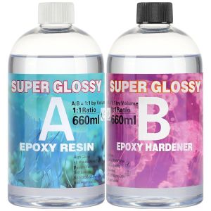 1320ml Resine Epoxy Transparente Kit Complet,1: 1 Ratio Transparent R&eacute;sine &Eacute;poxy Cristalline Pour Moulage Et Rev&ecirc;tement, Dessus De Table, Fabrication De Bijoux Et D&eacute;coration Artisanale - Neuf