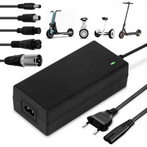 Asfasfq-Chargeur Trotinette Electrique, 42v 2a Chargeur Velo Electrique, Chargeur De Batterie Avec 4 Connecteurs, Pour Hoverboard Scooter Électrique, Planche À Dérive, Xiaomi M365 / Pro 2, Vélo D'équ - Neuf