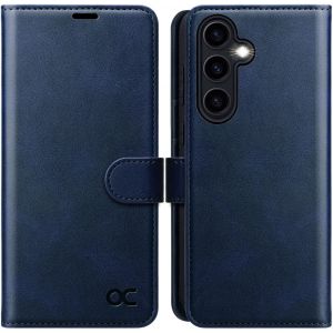 acdsgd-Coque Samsung Galaxy A55 5G, Antichoc TPU Housse Samsung A55 5G Cuir PU Portefeuille EtuiRFID BlocageFentes pour CartesFermoir Magn&eacute;tique Coque pour Galaxy A55 5G (6,6 Pouces) - Bleu - Neuf