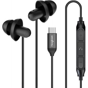 KAL-Casque De Sommeil Type C, Écouteurs À Réduction De Bruit, Écouteurs En Silicone Avec Microphone Pour Téléphones Android, Voyager, Dormir, Ronfler - Neuf