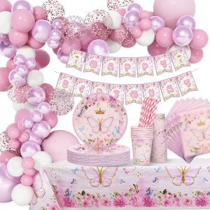 Ayuhr-Nappe De Mariage En Tulle Décorations D'arche De Table Décoration De Fête Prénuptiale Tissu En Maille Dentelle Perlée Mousseline D'anniversaire Prénatale Candy Bar Rose 140 X 305 Cm - Neuf