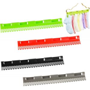 MDY-4 Pièces Etendoir Chaussette,Pinces à Linge Étendoir Chaussettes Support De à Suspendre Porte-Vêtements Idéal pour Chaussettes Et sous-Vêtements Porte-Pièces pour Plus D'espace De Séchage - Neuf
