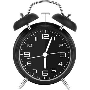 Reveil Double Cloche R&eacute;tro Alarme, Analogique Silencieuse r&eacute;veil pour Chambre &agrave; Coucher, Salon, Cuisine - Neuf