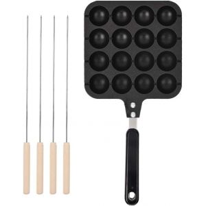 Jexnovashop-Po&ecirc;le Takoyaki, Plaque De Gril Antiadh&eacute;sive Takoyaki Petite Po&ecirc;le Avec 4 Aiguilles De Support Adapt&eacute;es &Agrave; La Fabrication De Cupcakes Takoyaki - Neuf