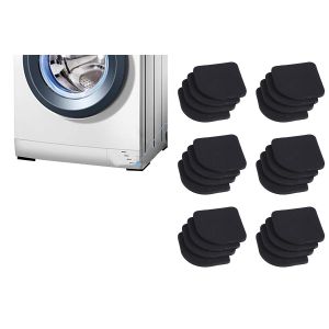 24 patins anti-vibrations pour lave-linge et appareils &eacute;lectrom&eacute;nagers - Tapis de support absorbant les chocs - Neuf