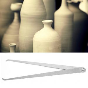 Pied a coulisse droit en acier inoxydable pour poterie, sculpture en argile, outil de mesure en ceramique (20 cm) - Neuf