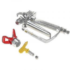 Pistolet de pulvérisation airless 3600psi avec base rouge et buse jaune - compatible avec le pulvérisateur Graco Wagner Titan - Neuf