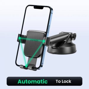 Ugreen¿Support De Téléphone Portable Pour Voiture,Ventouse Par Gravité Pour Iphone 13 Et 12,Xiaomi Redmi,Samsung,Huawei.Automatic To Lock. - Neuf