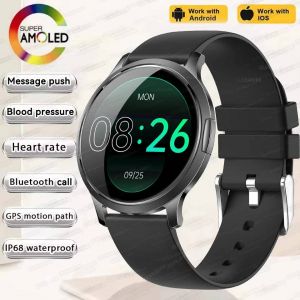 Nouveau Montre Intelligente Ultra-Mince Femmes Fr&eacute;quence Cardiaque Pression Art&eacute;rielle Ip68 &Eacute;tanche Bluetooth Appel 1.32 "Amoled Bracelets Pour Android Ios.Black.Women Gifts - Neuf