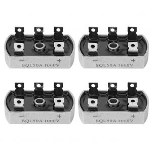 4 Pcs Pont Redresseur Diode 3 Phase Module Board Redresseur Pont Sql50A 1000V 3-Phase Basse Fr&eacute;quence Pont Redresseur Pack Pour Distribution D'Alimentation - Neuf