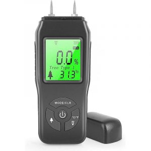 Humidimètre pour bois, détecteur d'humidité numérique portable, écran LCD rétroéclairé, détecteur de fuite d'eau, testeur d'humidité pour murs en matériaux de construction en bois - Neuf