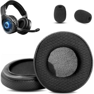 KAL-Coussinets Compatibles Avec Pdp Afterglow Ag 9 Ag9 Casques Sans Fil Ps4 Coussinets De Remplacement (Cuir Respirant/Tissu Durable Et Mousse À Mémoire) - Neuf