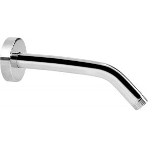 KAL-Bras De Douche Avec Bride, Fabriqué En Acier Inoxydable 304, Rallonge De Pommeau De Douche De 25 Cm, Bras De Tuyau D'Extension, Montage Mural Pour Pommeau De Douche Fixe De Salle De Bain (Chromée - Neuf