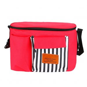 Sac A Langer Impermeable Et Multifonctionnel Pour Poussette De Bebe, En Tissu Oxford (Rouge) - Neuf