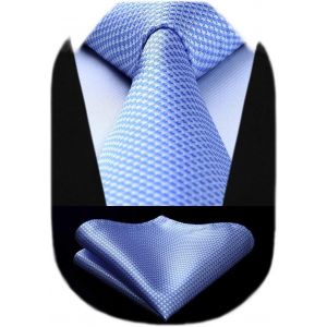 Meimie-Cravate Homme Plaid Mariage Élégant Cravates Et Pochette Classique Ensemble De Cravate Mouchoir À Motif Pied-De-Poule D'affaires - Neuf