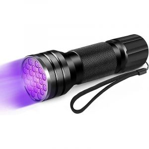 Lampe UV, lampe torche UV à 21 LED, lampe torche UV 395 nm pour détecter l'urine d'animaux, lampe torche UV pour taches de cuisine, chasse au scorpion - Neuf